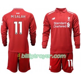 Billige Fotballdrakter Liverpool M.SALAH 11 Barn Hjemmedraktsett 2018/19 Langermet